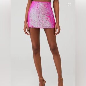 Pink Sequin Mini Skirt size small me with tags